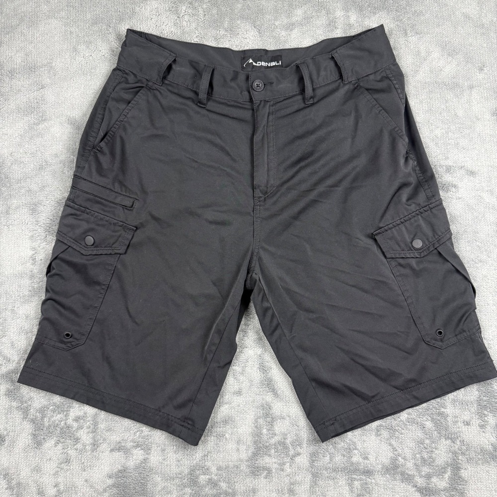 Denali Mens Black Cargo Shorts Size 34 Stretch Outdoor Hiking Walking Utility
